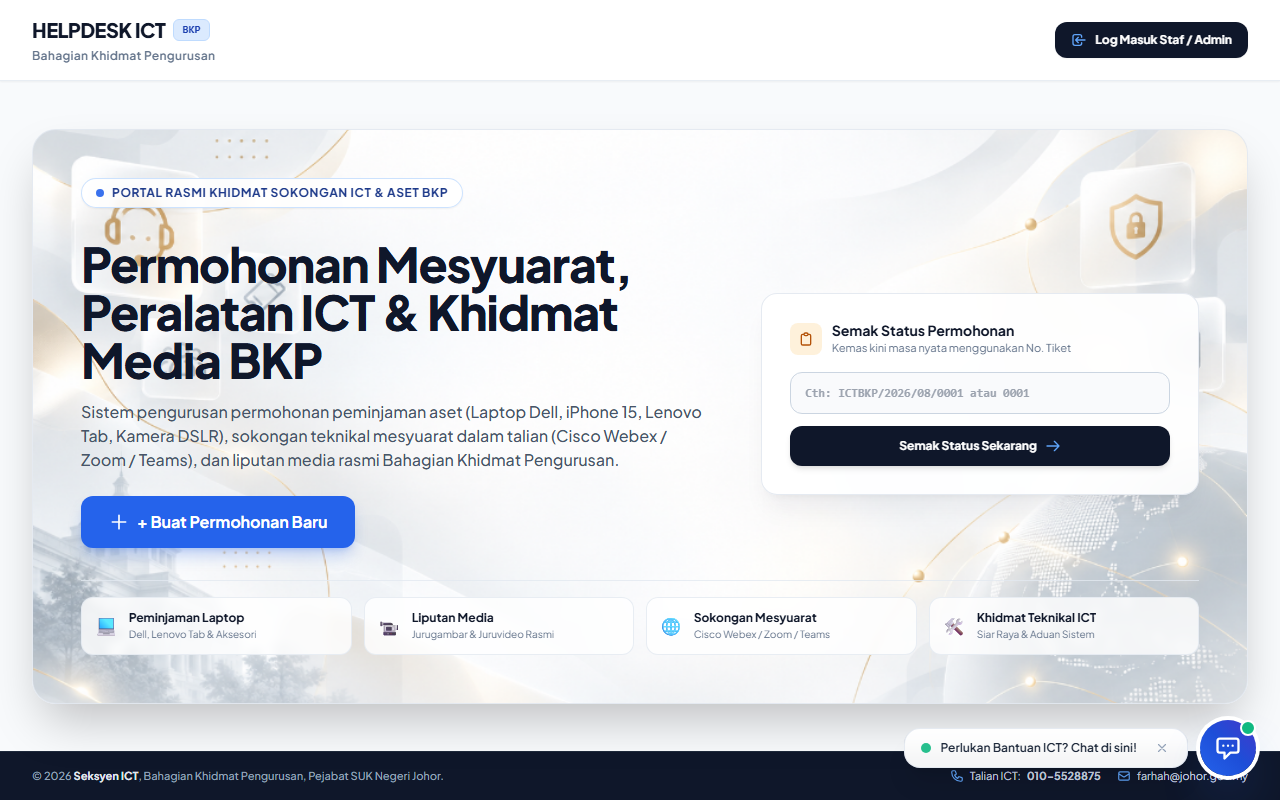 Helpdesk BKP — Frontpage